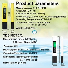 Digital Ph Meter+TDS Water Quality Tester Hydroponic Pool Water Aquarium Pocket