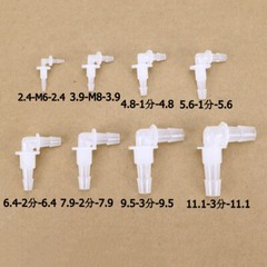 Male Thread Plastic Elbow Connector 90 Degree Barbed Hose Pipe Fitting Air Water