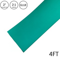 2:1 Heat Shrink Tube – 2″ Green Dual Wall Marine Adhesive Glue Lined Waterproof
