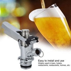 G5/8 U-Shaped Beer Keg Coupler Stainless Steel Dispenser for Home Bar & Restaura