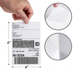 100-1000 4×6 Fanfold Direct Thermal Shipping Labels Perforated for Zebra & Rollo