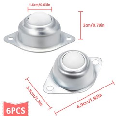 6PCS 5/8 Inch Nylon Ball Transfer Bearings 360 Degree Conveyor Rollers