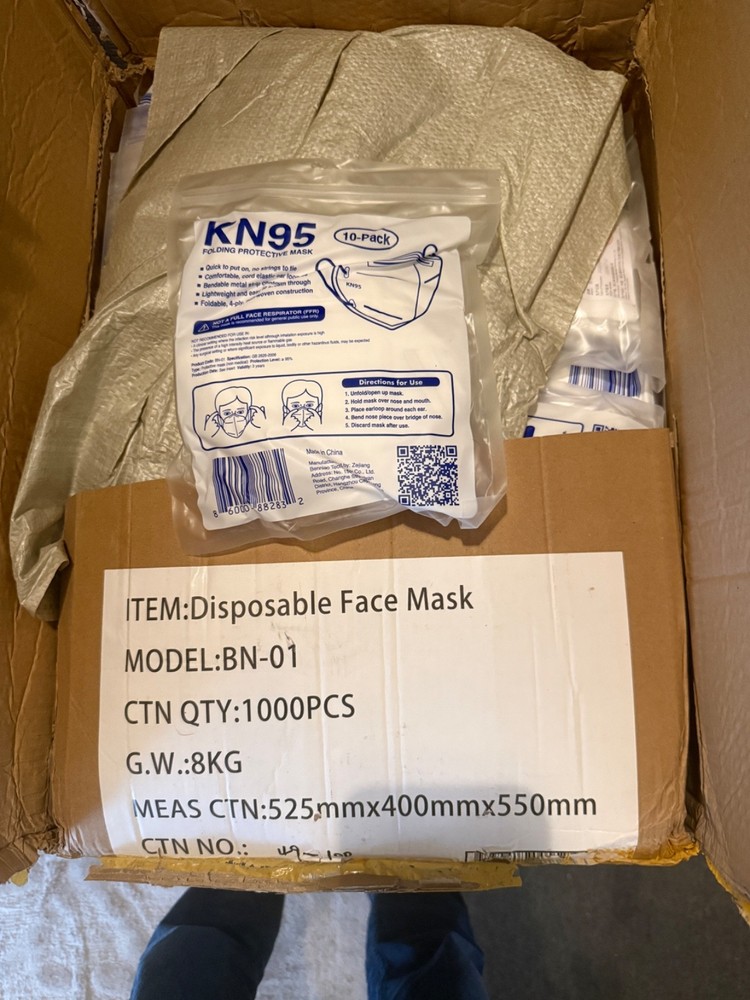 KN95 Face Mask Zejiang BN-01-spec: GB 2626-2006-4-ply-protection 95% $.50 per ma