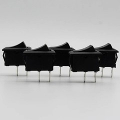 5Pcs/Lot Black Push Button Mini Switch 6A-10A 110V 250V KCD1 2Pin Snap