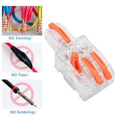 Litoexpe 10 Pcs 1 in 3 Out Mini Electrical Wire Connectors, Nylon Compact Spl…