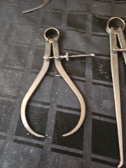5 Vintage L.S. Starrett Calipers Inside And Outside