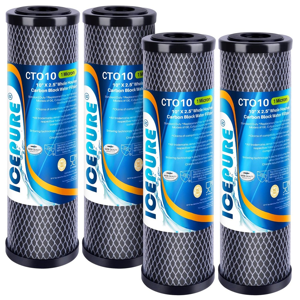1 Micron 2.5″ X 10″ Whole House Cto Carbon Sediment Water Filter Cartridge