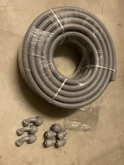 1/2inch 100ft Liquid-Tight Conduit and Connector Kit,Flexible