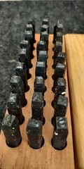 UNUSED Young Bros. Stamp Works 3/16 inch Steel Set 27 Letter Characters MADE USA