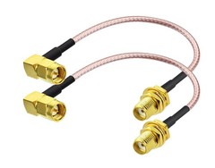 2-Pack RF coaxial Coax Assembly FPV Antenna Extension Cable SMA Female to SMA…
