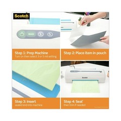 Scotch TP3854100 9″ x 11.5″ 3 mil Laminating Pouches – Gloss Clear (100/PK) New