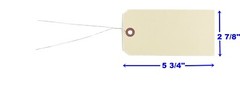 100 pcs 5 3/4″ x 2 7/8″ Size 7 Manila Large Pre-Wired Parts Price Tags with Wire