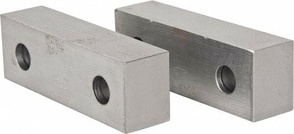 1 Pair Gibraltar Soft Steel Vise Jaws, Flat/No Step, 1-1/2″ Thick, for 6″ Vise
