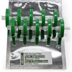 100PCS PES Syringe Needle Filter 25mm 0.22μm Disposable Hydrophilic Prefilter GC