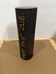 One Piece 4140 Hot Rolled Steel Bar Round Stock Heat Treated 3” OD x ~10”