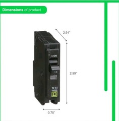 Lot of 6 Square D QO115DFC 15 Amp Dual Function 1-Pole Pigtail Breakers GFI CAFI