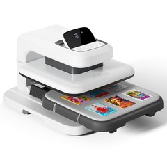 HTVRONT Auto Heat Press 2-Digit 15×15 in Plate T Shirt Printing Machine White