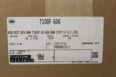 BRAND NEW Yale Commercial 3′ Rim Exit Device 7100F 36″ 606 Satin Brass