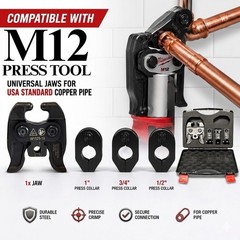 Rotatable Press Jaws Ring Set PROPRESS 1/2” 3/4” 1” Pipe For Milwaukee M12