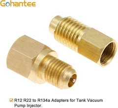 R12 to R134a Adapters, R134A Refrigerant Tank/Vacuum Pump Port Connection Adapte