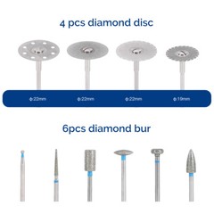 AZDENT Dental HP Polishing Burs Kit Dia.2.35mm For Composite Ceramic Polish