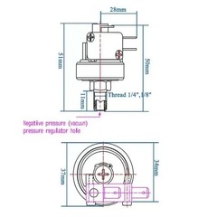 1/4 1/8 Adjustable Vacuum Negative Air Pressure Switch Vacuum Pressure Switch
