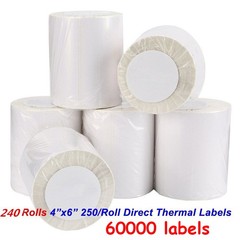 240 Roll Direct Thermal Shipping Labels 4×6 250/Roll For Zebra Eltron ZP450 2844