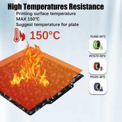 Double Sided Textured PEO PET Build Plate for Ankermake M5/QIDI Q1 Pro 3D Pri…