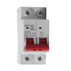 2Pole AC MCB Mini Circuit Breaker 4.5kA 6/10/16/25/32/40/50/63A/125A 250/500V