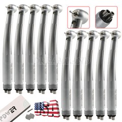 1-10 Self Power Dental LED Fiber Optic E-generator 3 Spray Handpiece 4 Hole