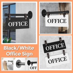 Hqvbvc Modern Office Sign 11″ x 6″ Double-Sided Wall-Mounted Office Door Sign…