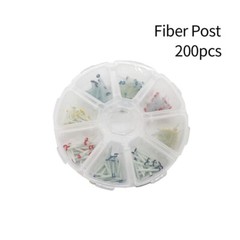 200 Pcs Dental Fiber Post Glass Quartz Teeth Restorative Posts 1.0 1.2 1.4 1.6mm