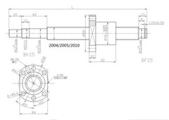SFU1204/1604/1605/1610/2005/2505 BallScrew End Machined 250mm-2000mm+Ballnut CNC