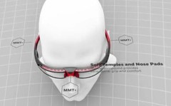 UVEX AVATAR HYDROSHIELD RED-BLK CLEAR ANTIFOG Lens-Sold By Medicos Club