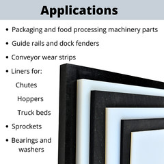 BuyPlastic Repro Black UHMW Polyethylene Plastic Sheet 3/16″ x 12″ x 12″