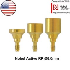 US Dental Nobel Healing Abutment Caps RP Fit NOB Active ∅3.6/5.0/6.0 H3/5/7mm