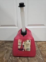 Pre-ban Rubbermaid 2.5 Gallon Vented Fuel Jug With Aftermarket Parts Very Clean