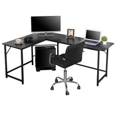 66″ L-Shaped Gaming Desk Corner Computer Desk PC Laptop Study Table Workstation