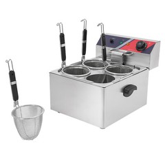 Commercial Pasta Cookers Electric Noodle Cooking Machine w/ 4* Strainer Baskets