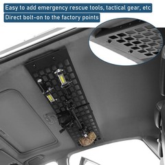 For 2013-2017 Subaru XV Crosstrek Rear Overhead MOLLE Ceiling Cargo Shelf Steel