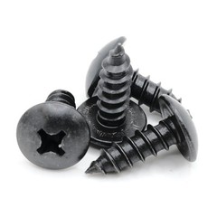 Stainless Screws for Chevrolet Corvette License Plates (Set of 4, Black)