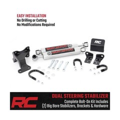 Rough Country N3 Dual Steering Stabilizer for 07-18 Jeep Wrangler JK – 8734930