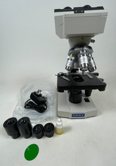 OMAX 40X-2000X M82E LED Binocular Compound Science Lab Microscope Tested Works