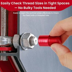 Thread Checker, 66Pcs Nut and Bolt Thread Checker, 33 Inch & 33 Metric Box Set T