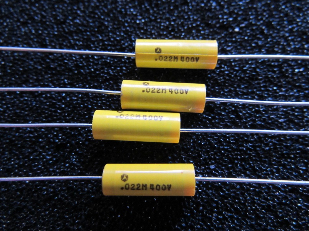 .022uF, 400V, 20% Thomson Metallized Polyester Axial Capacitor Tube Amp Tone 4pc