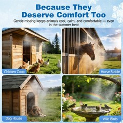 Misters for Outside Patio 30FT/9M, PreAssembled Misting Cooling System with 8…