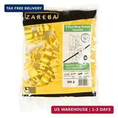 25Pcs Electric Fence T Post Insulators ITY-Z Standard Snug-Fitting Wire Yellow