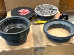 SIOUX CHIEF 832-6DSR FINISH LINE ADJUSTABLE FLOOR DRAIN DI 6” NO HUB 9” SS GRATE