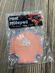 Vintage Shapes Etc. Mini Notepad 35 Sheets Fish 1991 3.5″