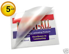 LAM-IT-ALL School ID Cards Hot Laminating Pouches 5 Mil 2-1/2 x 3-5/8 (25/pack)